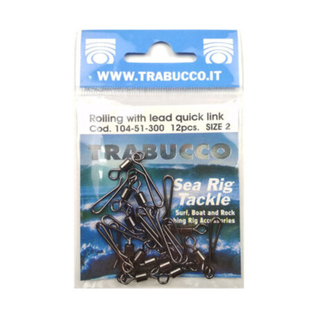 Вертлюжок із засувкою Trabucco Rolling Swivel Lead Quick Link
