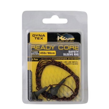 Карповий монтаж Trabucco K-Karp DT Ready-Core Sleeve Rig 90/2 Brown