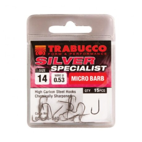 Гачок одинарний Trabucco Silver Specialist