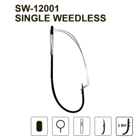 Крючок одинарный незацепляйка MiniMax Single Weedless SW-12001