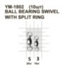 Вертлюжок на підшипнику MiniMax Ball bearing swivel with split ring YM-1802