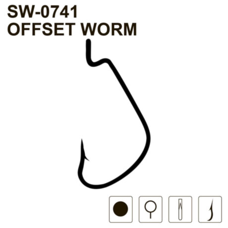 Офсетный крючок MiniMax Offset Worm SW-0741