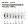 Вертлюг "діамантове око" MiniMax Round and diamond eye rolling swivel YM-1030
