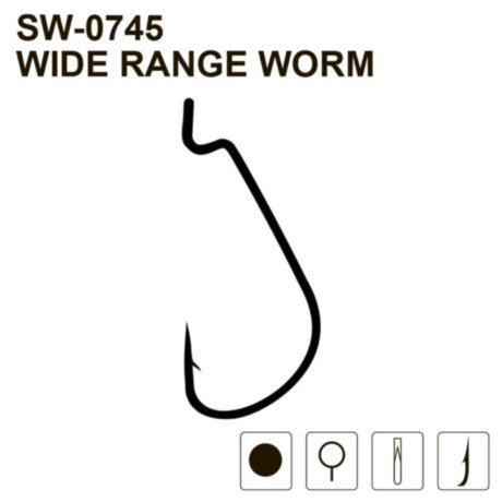 Крючок офсетный MiniMax Wide Range Worm SW-0745