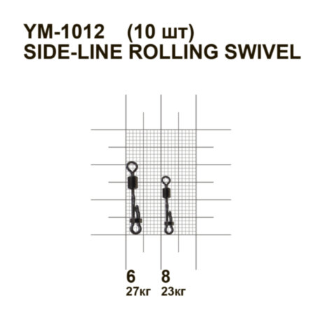 Вертлюжок с застежкой MiniMax Side-Line Rolling Swivel YM-1012
