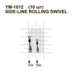 Вертлюжок із застібкою MiniMax Side-Line Rolling Swivel YM-1012