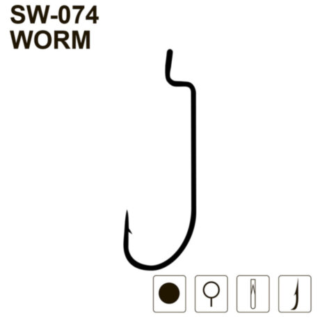 Гачок офсетний MiniMax Offset Round Worm SW-074