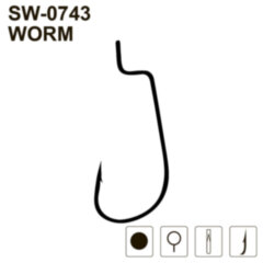 Гачок офсетний MiniMax Offset Round Worm SW-0743