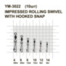 Вертлюжок із засувкою MiniMax Impressed Rolling Swivel With Hooked Snap YM-3022