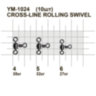 Вертлюжок потрійний MiniMax Cross-line rolling swivel YM-1024
