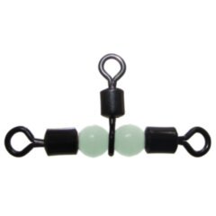 Вертлюжок потрійний MiniMax Gross-line Rolling Swivel with Pearl Beads YM-1027