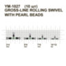 Вертлюжок потрійний MiniMax Gross-line Rolling Swivel with Pearl Beads YM-1027
